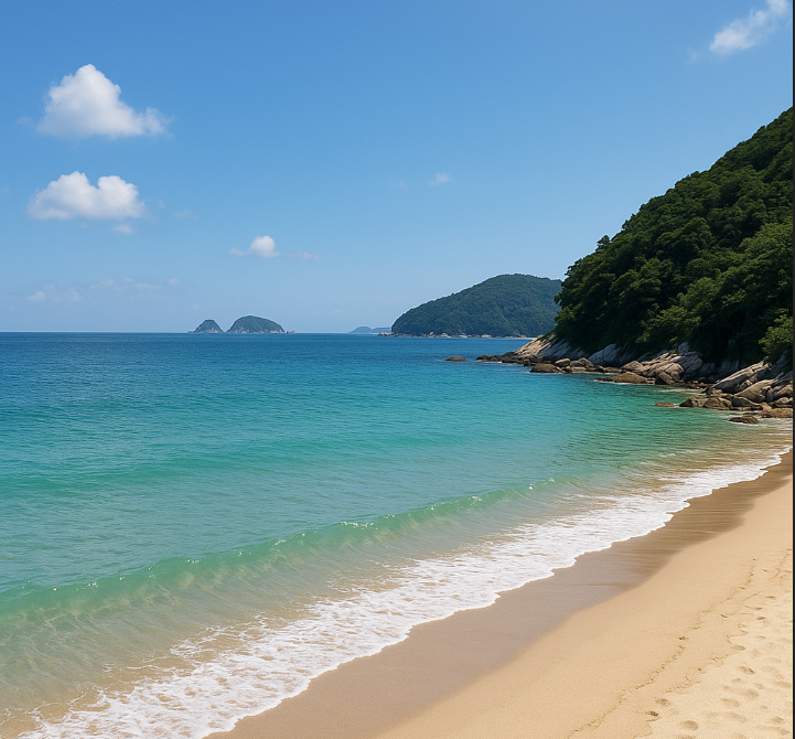 남해의 바닷가풍경