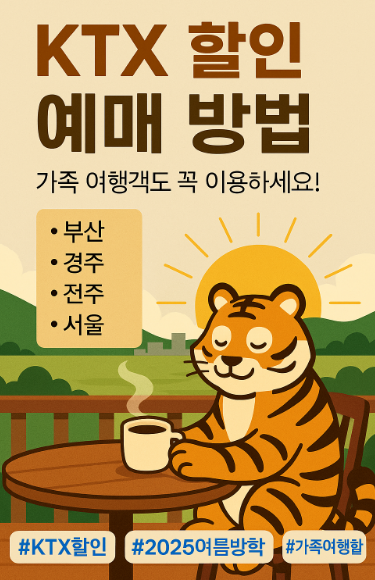 2025 여름방학 KTX 할인 예매 방법