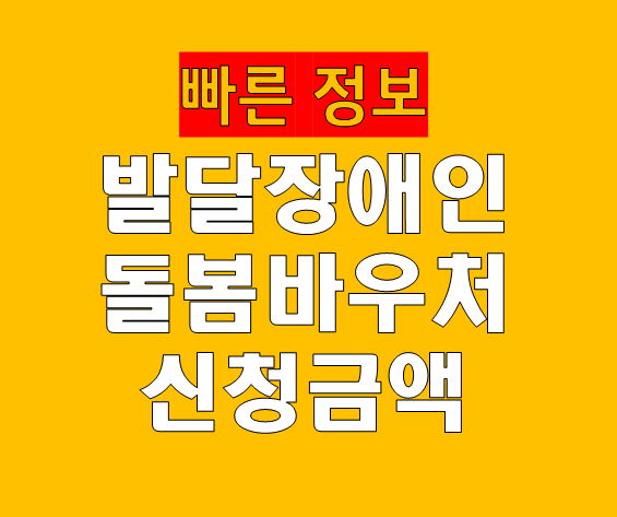발달재활바우처 신청 방법 장애인 돌봄 사용처 금액 연장