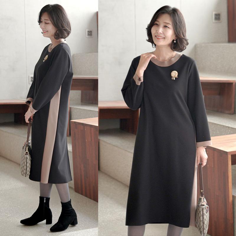 쉬즈마담 치즈스판 정장원피스 중년여성의류 엄마옷 N2500