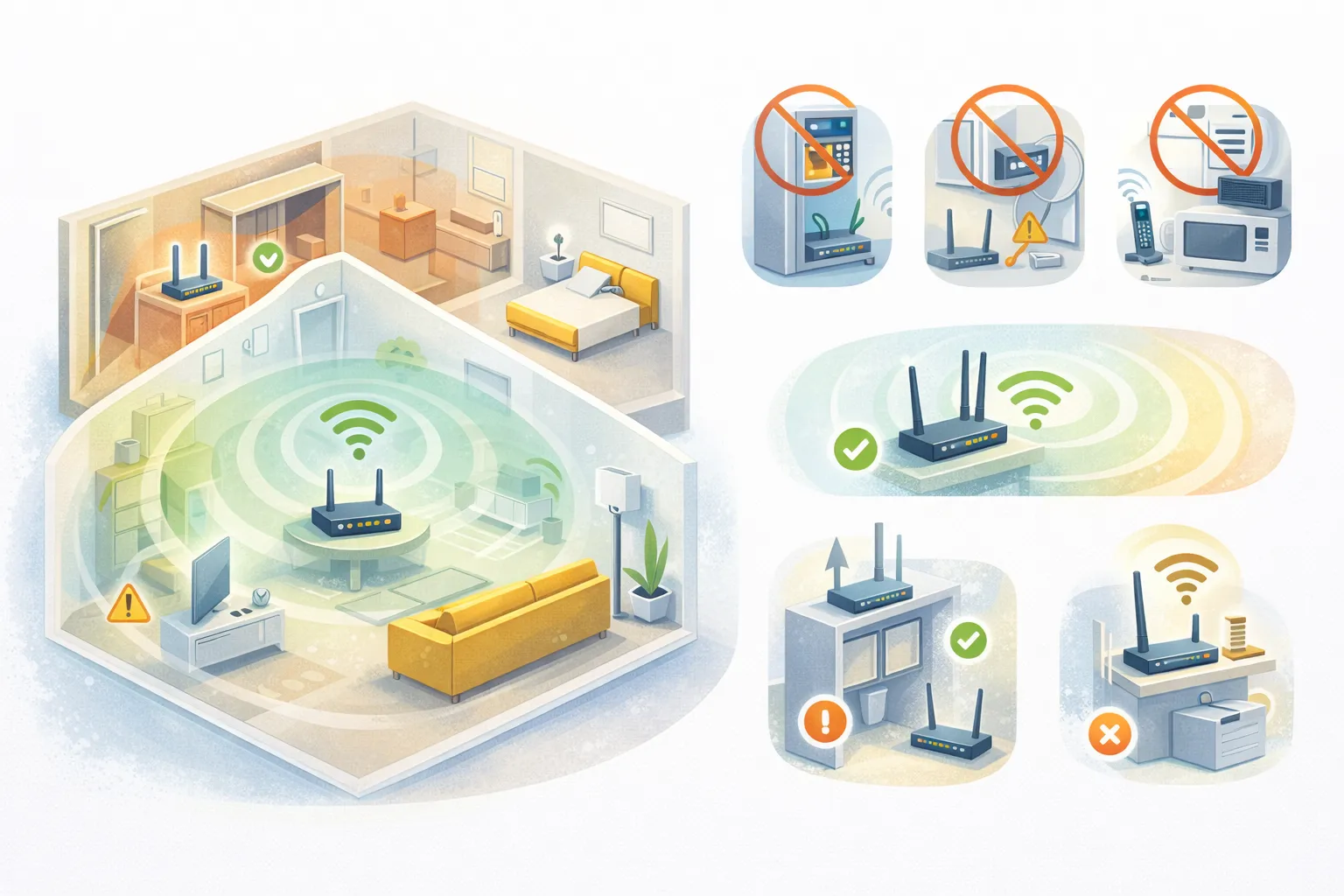 와이파이 품질 (공유기 위치, 신호 강도, 중계기)