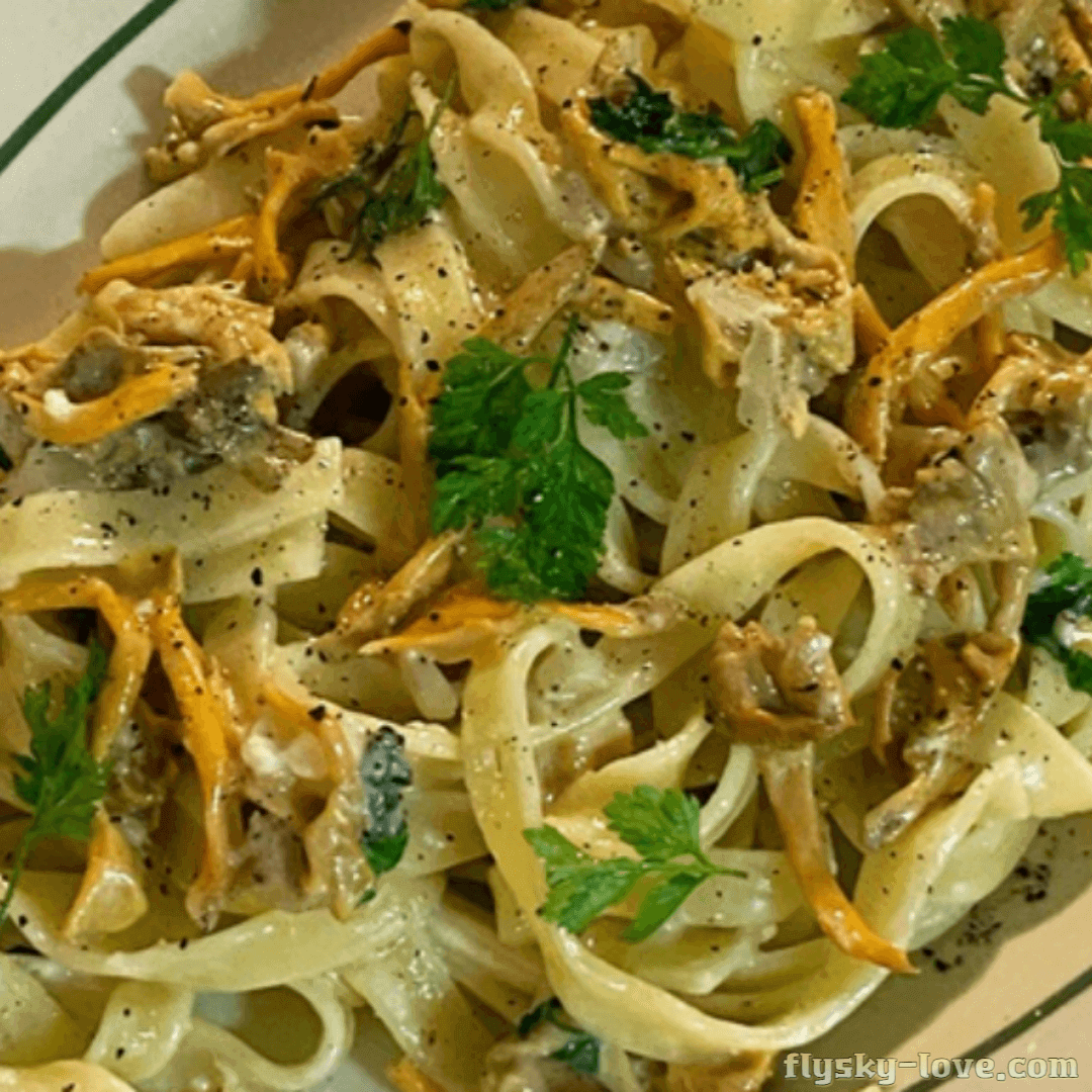 꾀꼬리 버섯 파스타