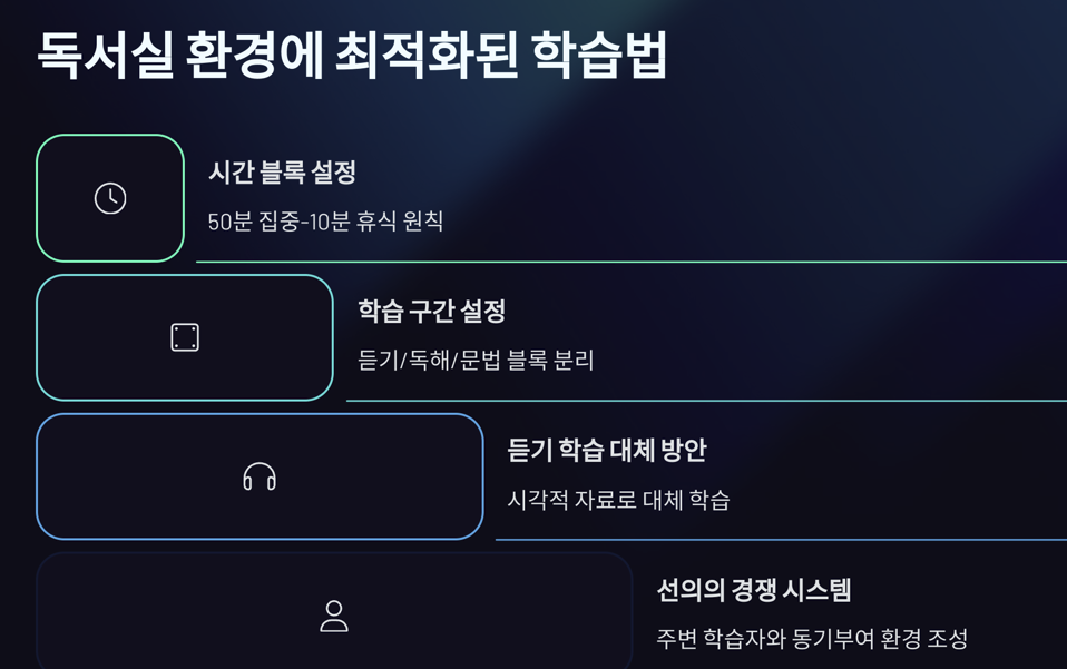 독서실 환경 최적화