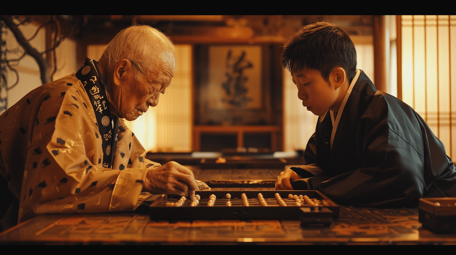 바둑-대결을-하는-아이와-노인
