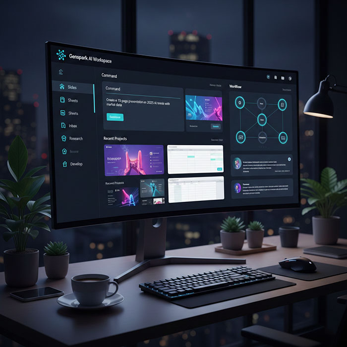 Genspark AI 워크스페이스 대시보드