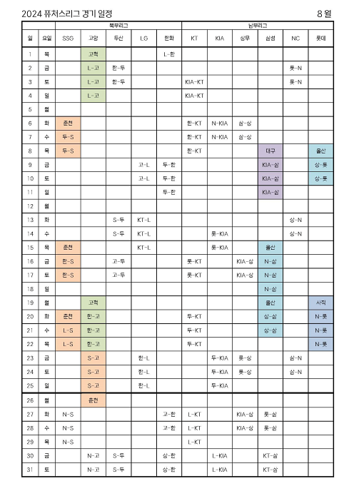 KBO 퓨처스리그 일정(피치클락, 베이스 크기 확대)