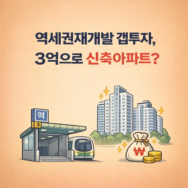 역세권 활성화 사업 3억 투자로 신축 아파트 입주 시뮬레이션 결과