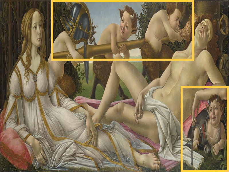 마르스와 비너스(Mars and Venus)-주요 포인트 부분 ,출처 : Wikimedia