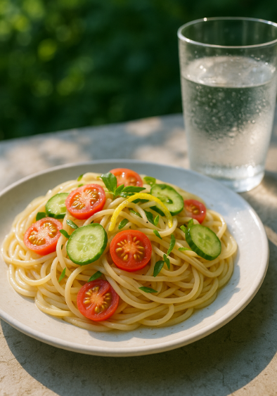 냉 파스타 사진