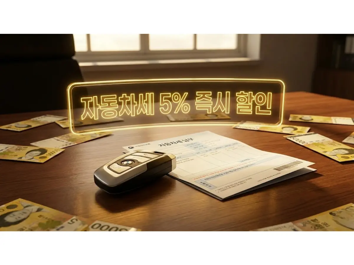 "자동차세 5% 할인, 딱 일주일 남았습니다" 1월 31일 전 반드시 해야 할 카드 재테크
