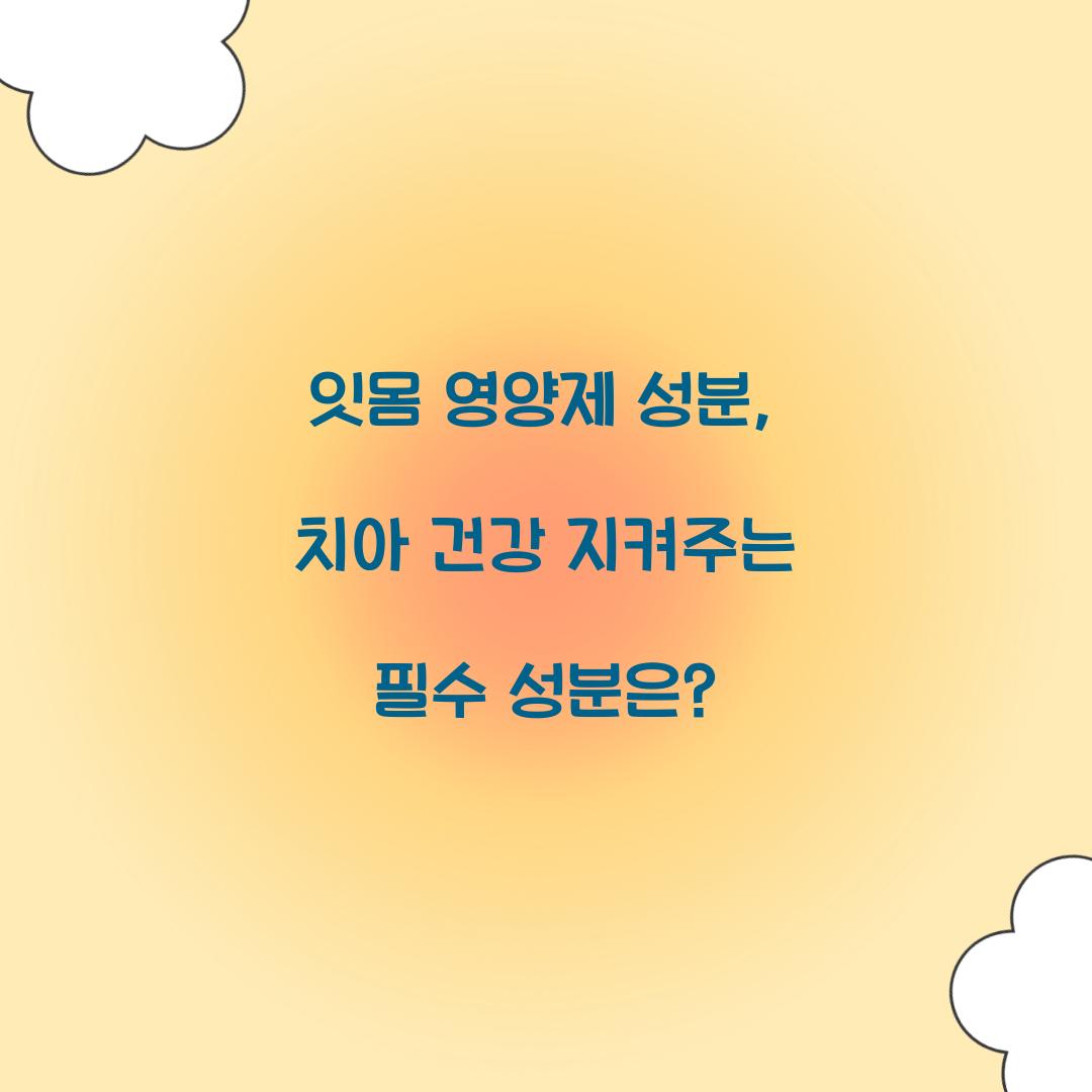 잇몸 영양제 성분