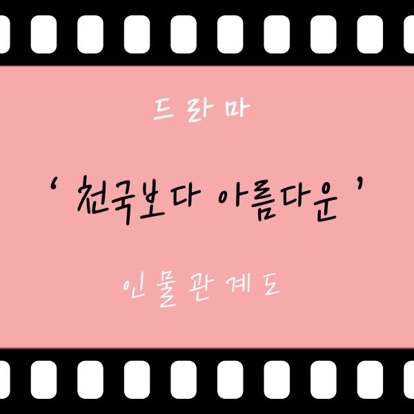 드라마 '천국보다 아륾다운' 인물관계도