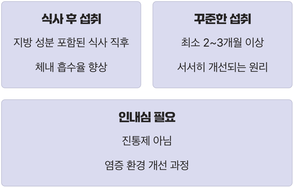 언제, 어떻게 먹어야 효과적일까?