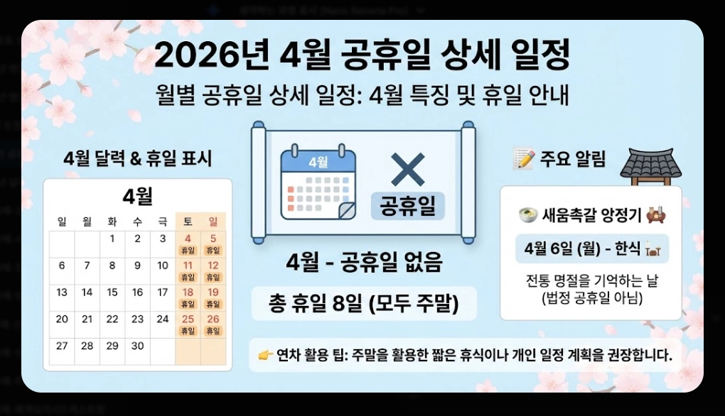 2026년 공휴일 총정리 대체공휴일 완벽 분석