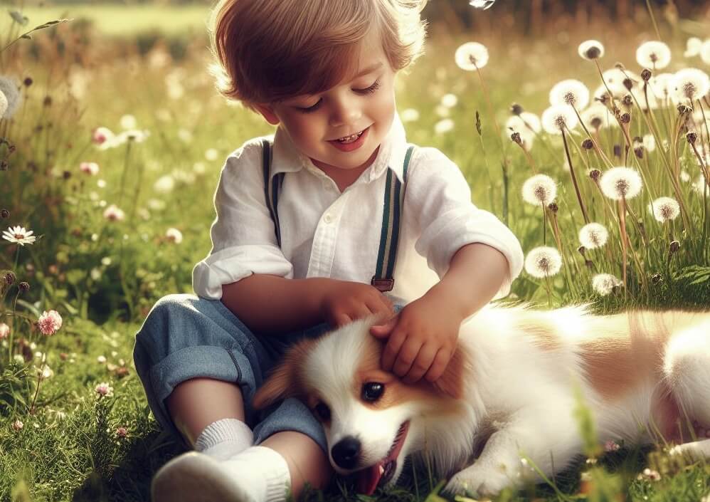 개와 함께 노는 꿈