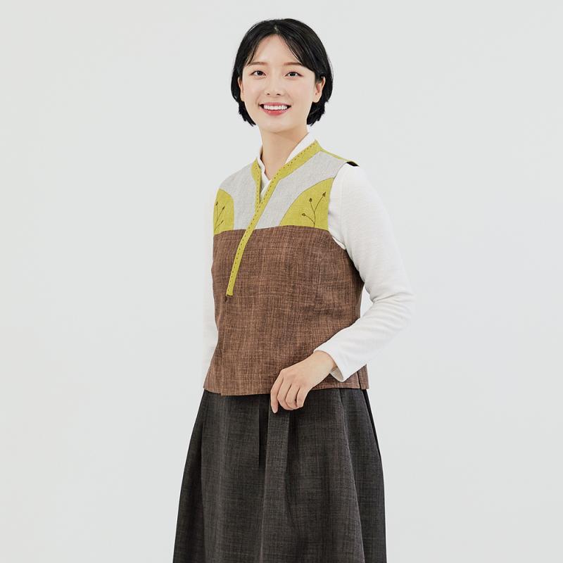 Dolsilnai 돌실나이 생활한복 여자 가을 겨울 행사복 조각보 조끼 IL32F472