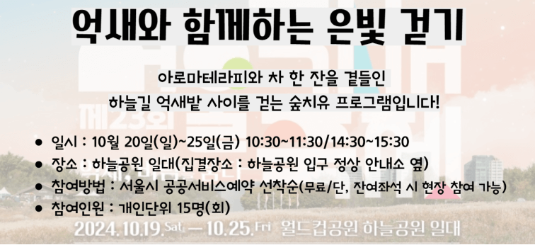 하늘공원 억새축제기간