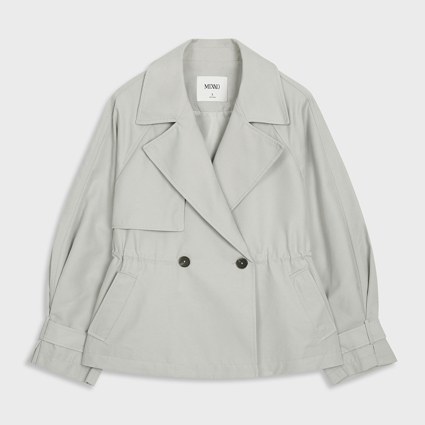 미쏘 허리 스트링 숏 트렌치 코트 MIWJTC312G