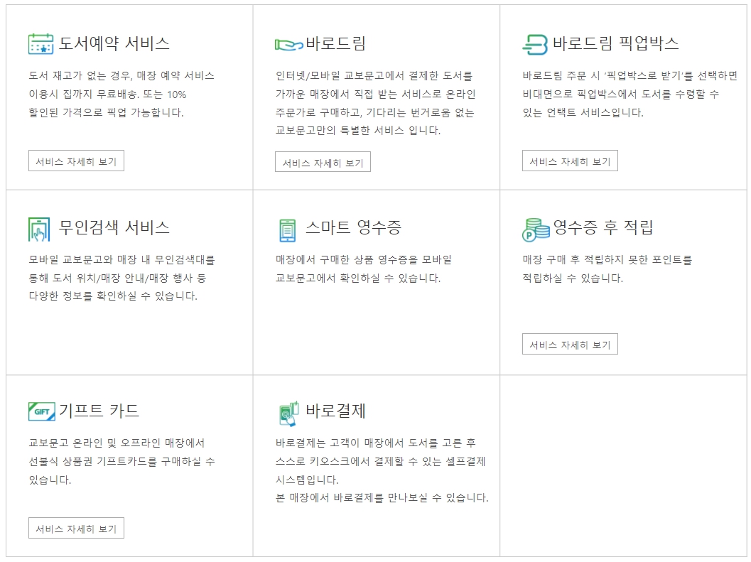 교보문고 합정점 매장서비스