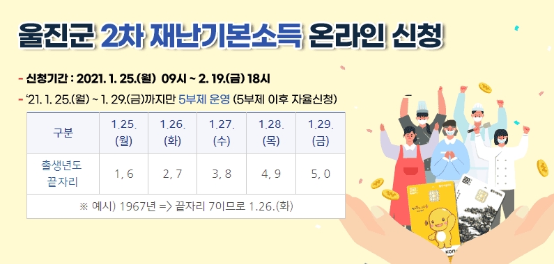 울진군-2차-재난기본소득-온라인-신청-안내