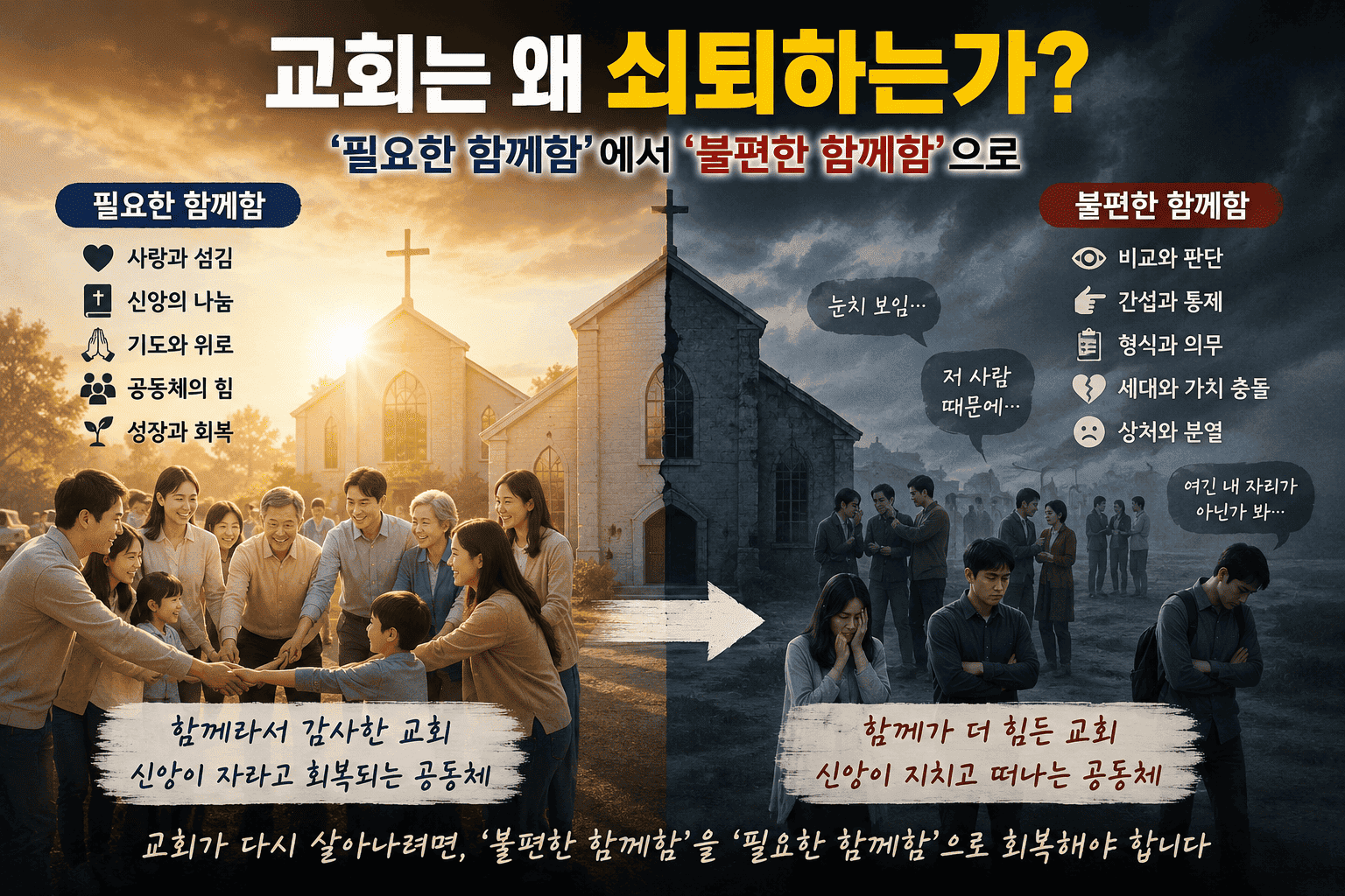 @이미지 만들기
 교회는 왜 쇠퇴하는가? &lsquo;필요한 함께함&rsquo;에서 &lsquo;불편한 함께함&rsquo;
