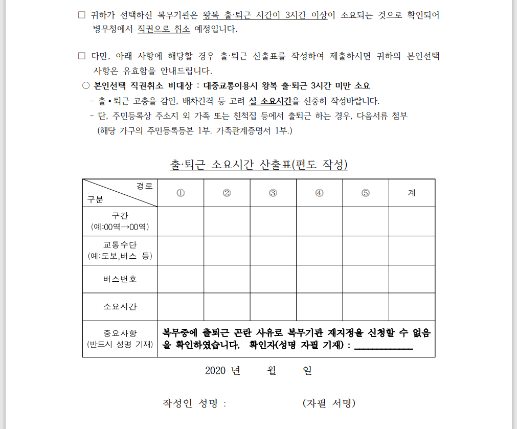 사회복무요원 복무지 변경 방법3