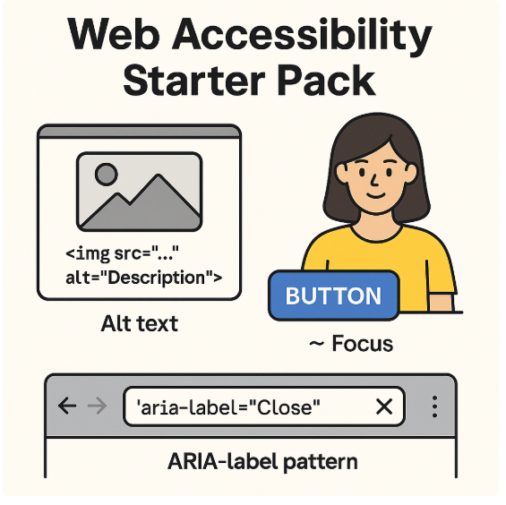 ARIA 패턴요약 : 내비/탭/토글/아이콘 버튼에서의 최소 보강 사례