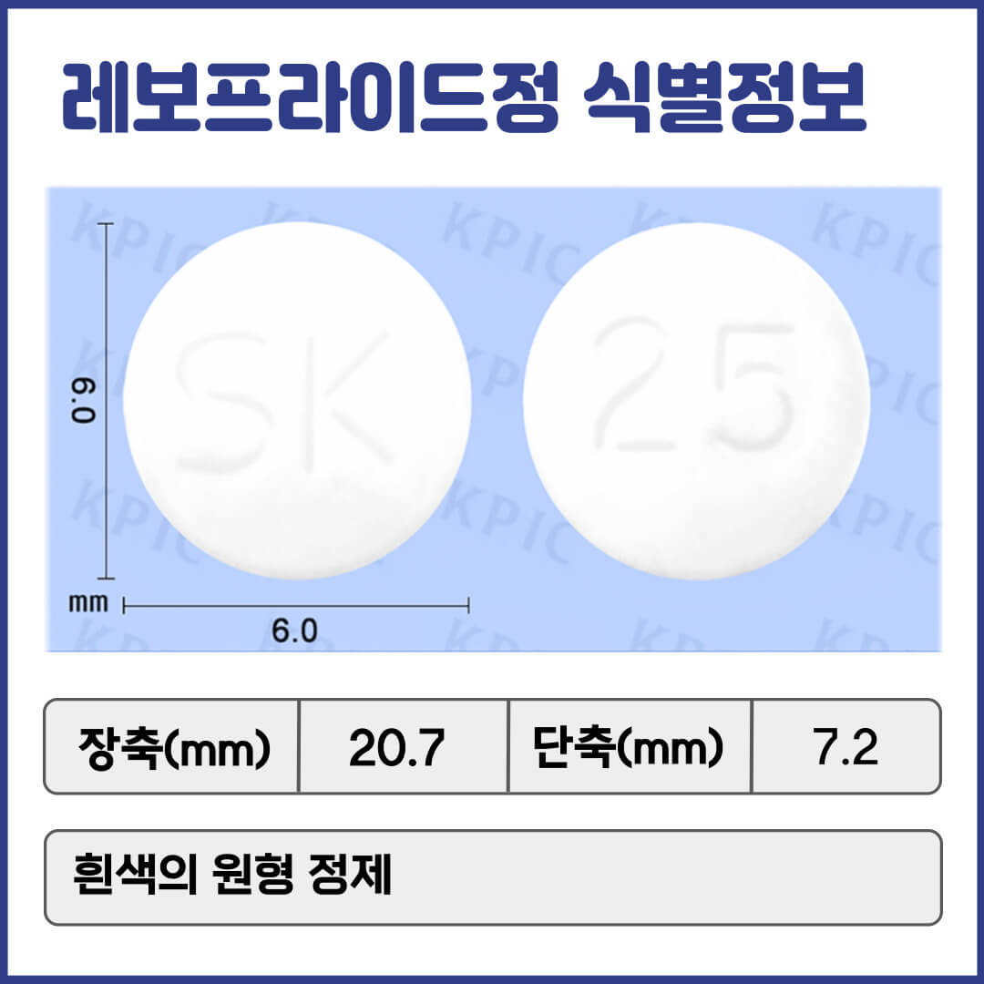 레보프라이드정 식별정보