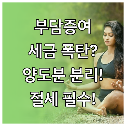 부담부증여 복합 과세 구조 이해 양도..