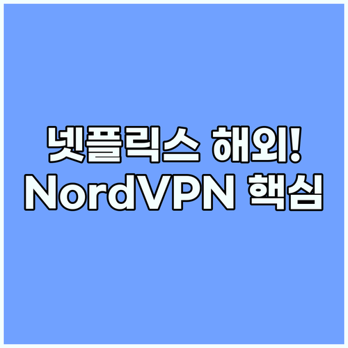 넷플릭스 해외 서버 접속을 위한 No..