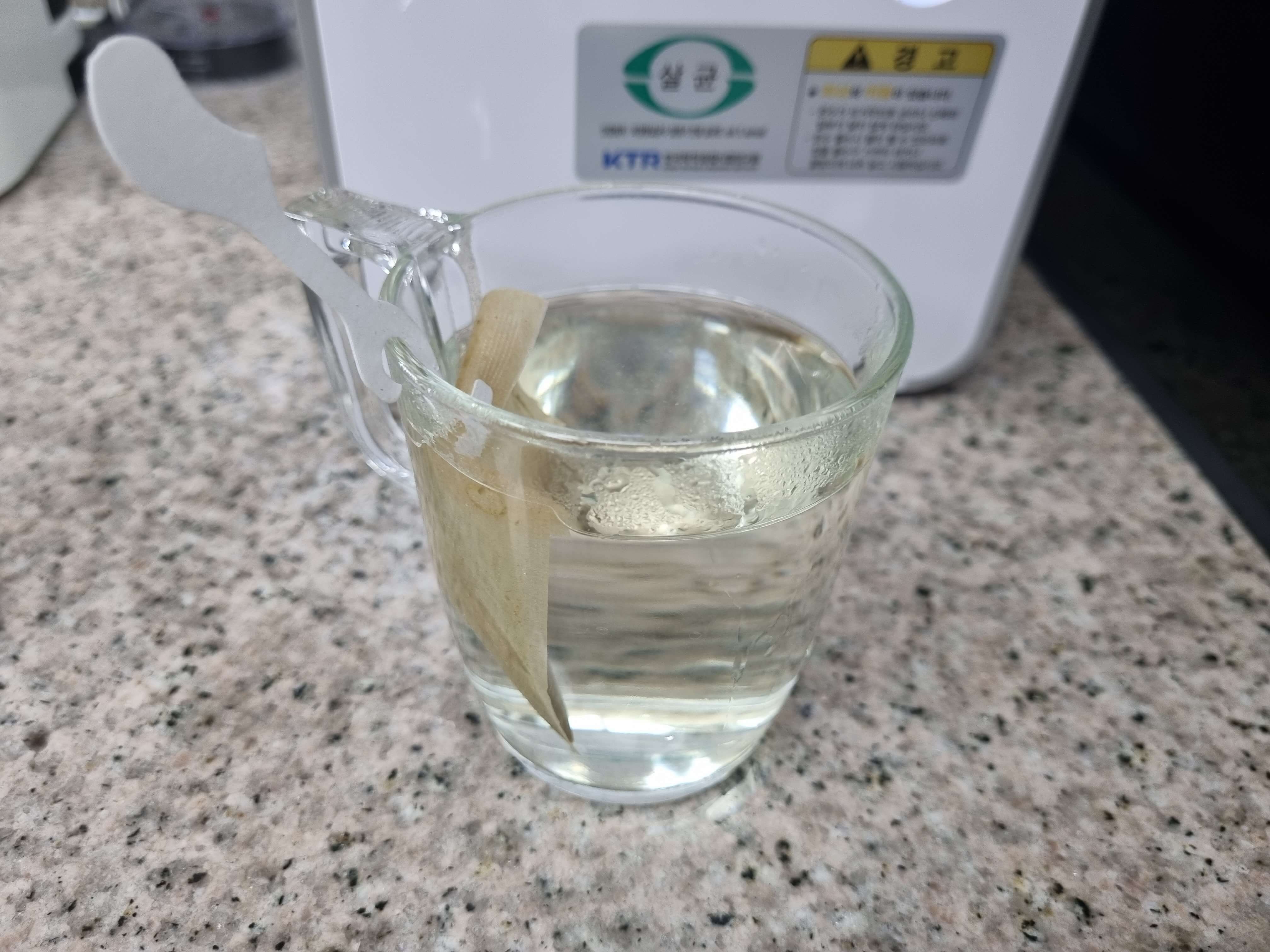 국화차-따뜻한물