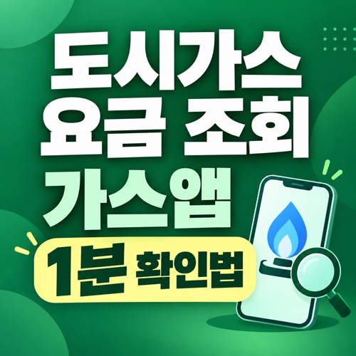 도시가스 요금 조회 가스앱으로 1분 만에 확인하는 방법