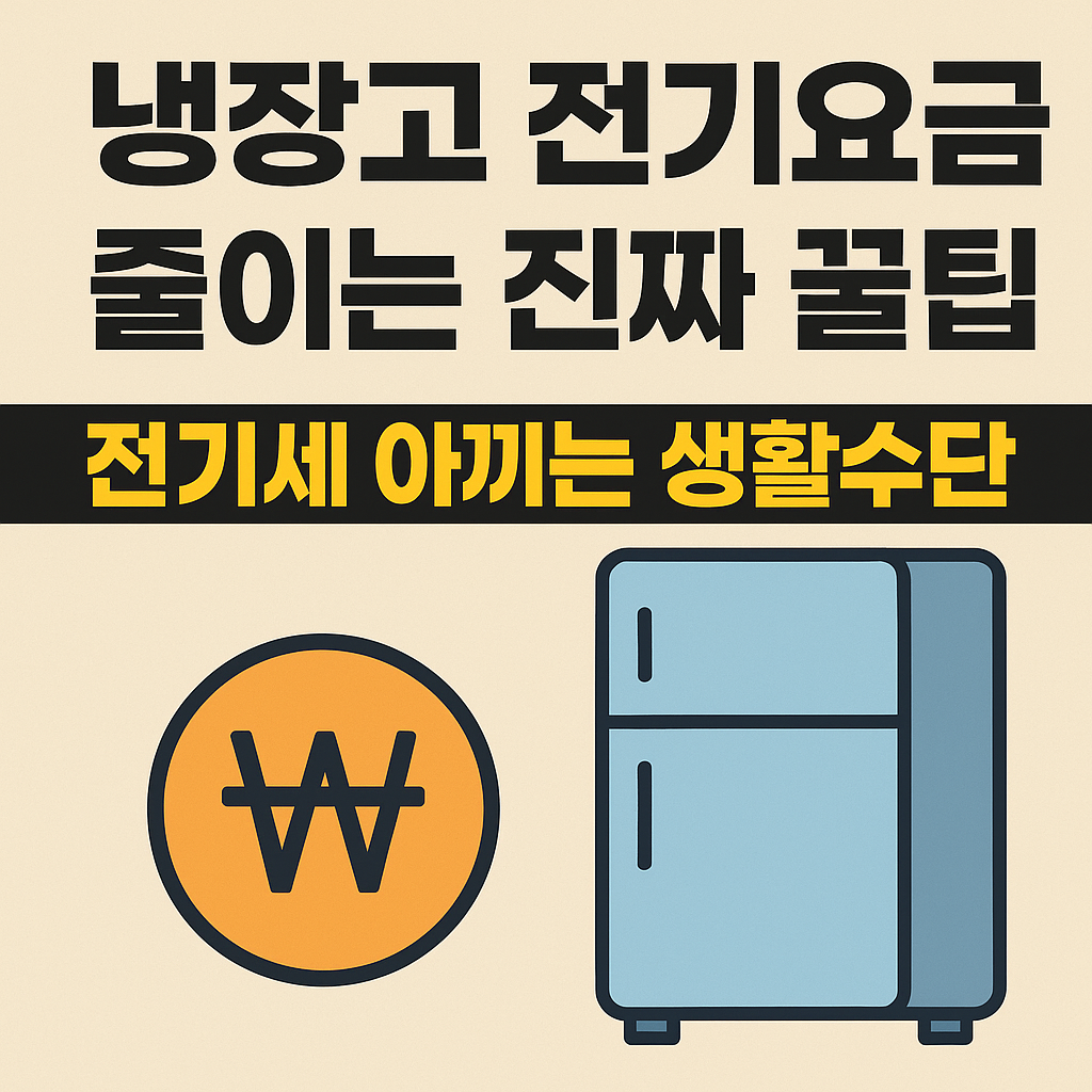 냉장고 전기요금 줄이는 진짜 꿀팁, 전기세 아끼는 생활수단
