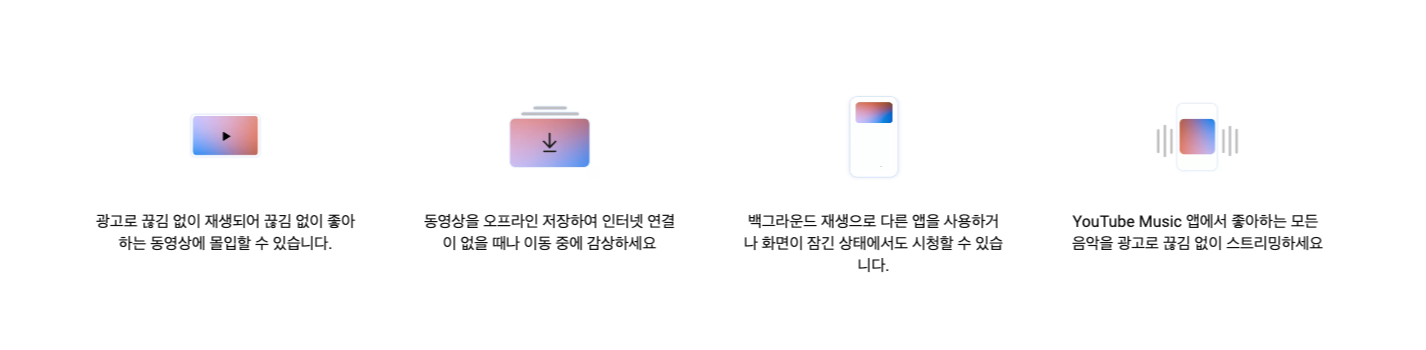 유튜브 프리미엄 장점