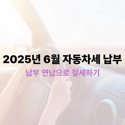 2025년 자동차세 납부