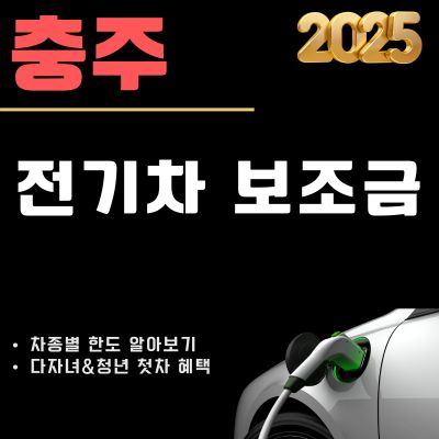 썸네일_충주 전기차 보조금 2025년 최신버전 (아이오닉5, 아이오닉9, 테슬라 모델3, 모델Y)