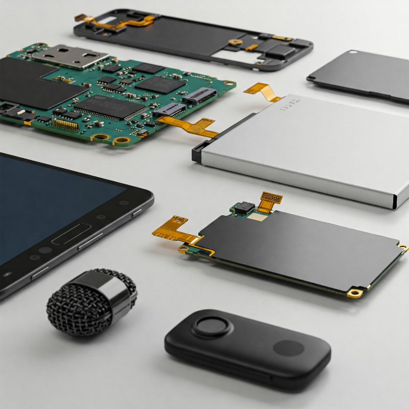 다양한 부품 리스트들