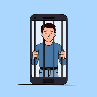 스마트폰 중독 이미지