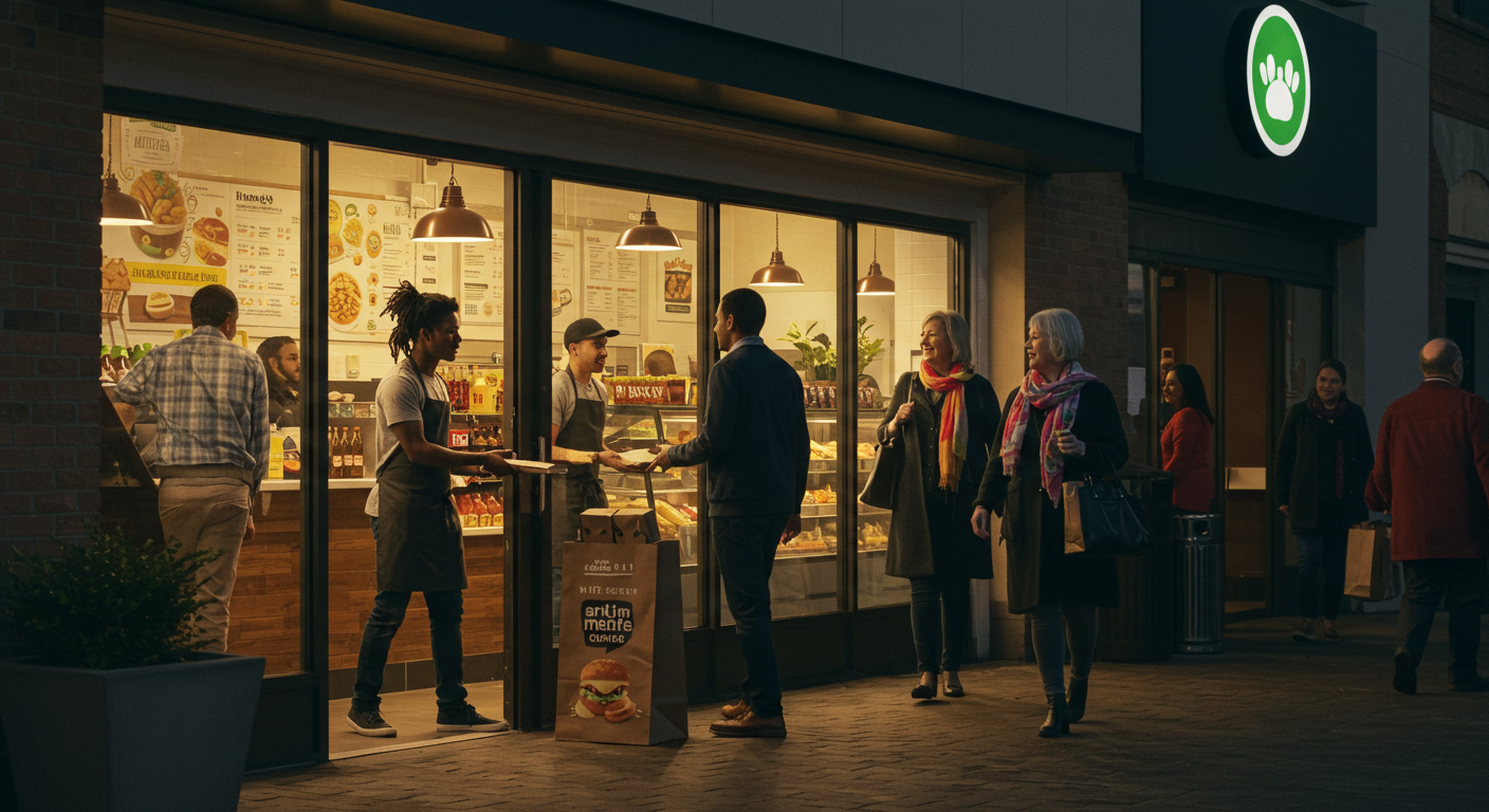 가게앞 웨이팅 하는 사람들