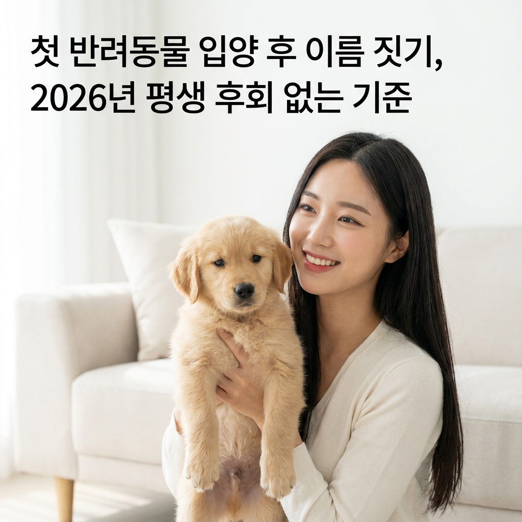 첫 반려동물 입양 후 이름 짓기 | 2026년 평생 후회 없는 기준