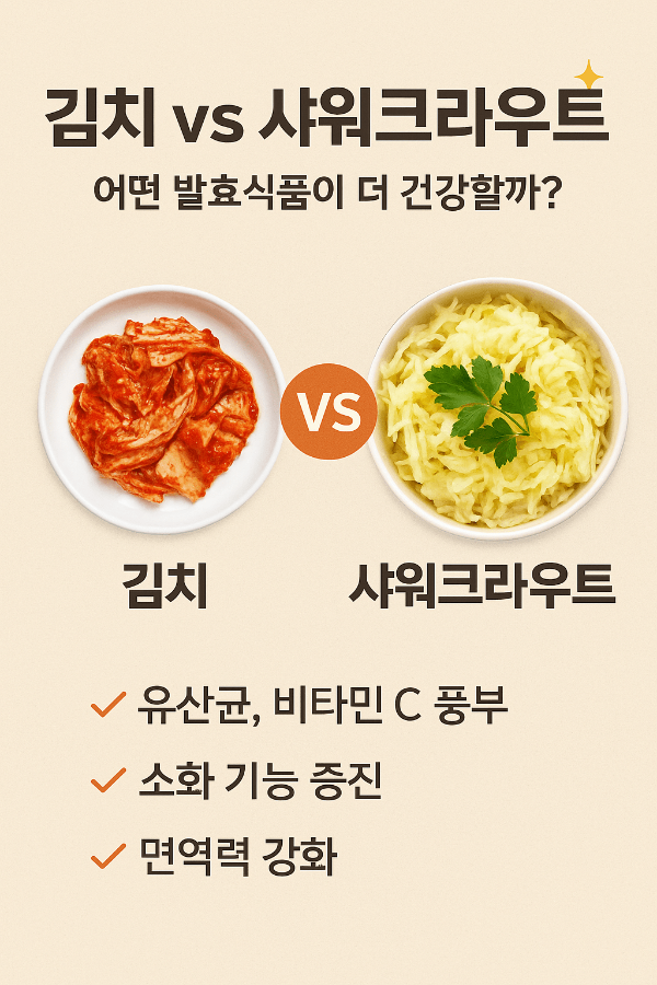 김치와 샤워크라우트 비교