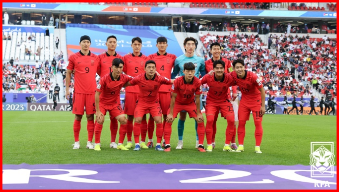 아시안컵 조별리그 2차전 선발선수들(대한축구협회)