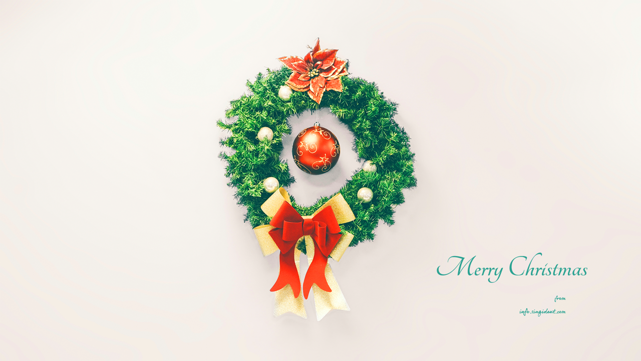 01 크리스마스 리스 C - Merry Christmas 크리스마스배경화면