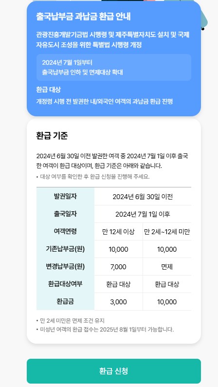출국납부금-금액안내