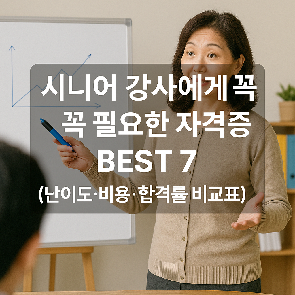 시니어 강사 자격증 BEST 7