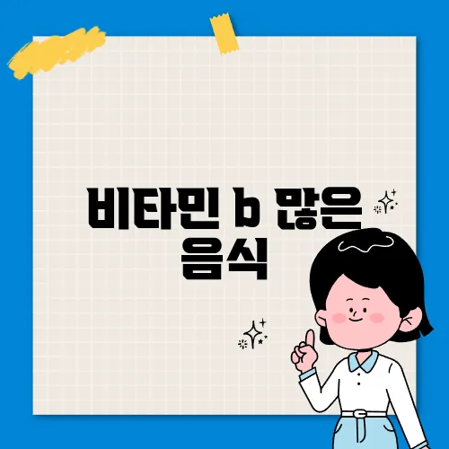 비타민 b 많은 음식
