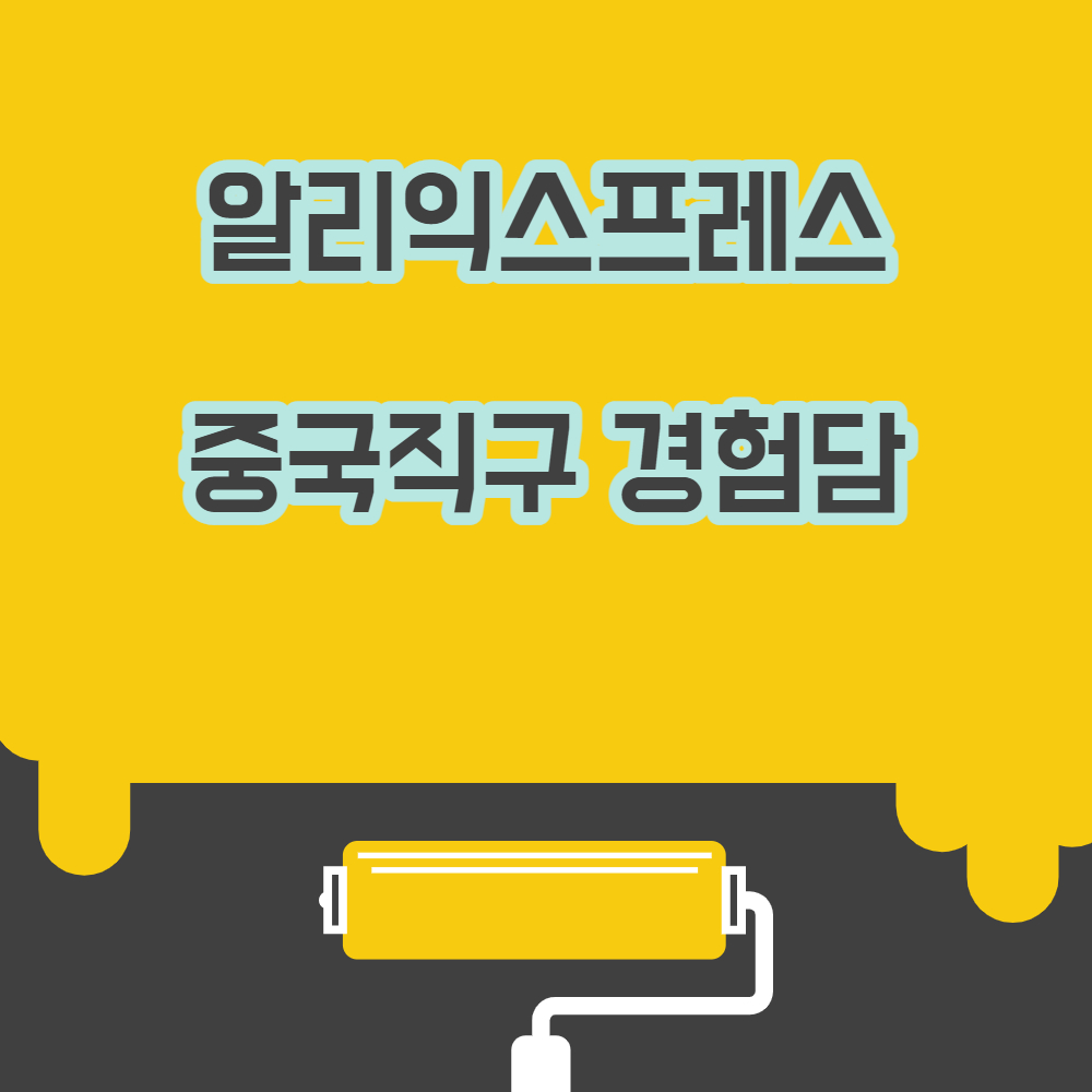 알리 직구 경험담