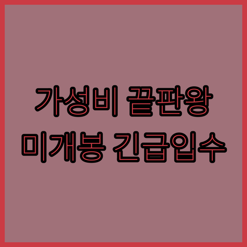 가성비 끝판왕? 납품 취소 미개봉 레..