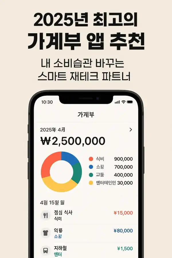 2025년 최고의 가계부 앱 추천