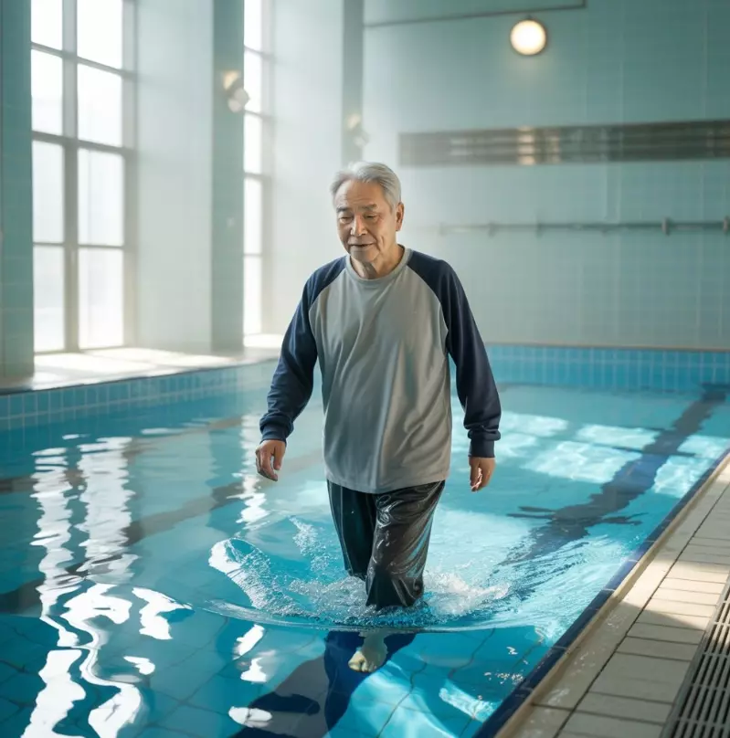 파킨슨병 운동치료 목적의 수중걷기 이미지